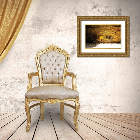 Peaceful Patio I Gold Ornate Wood Framed Art Print with Double Matting by Hausenflock, Alan