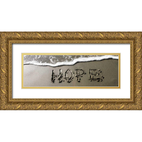 Hope Gold Ornate Wood Framed Art Print with Double Matting by Hausenflock, Alan