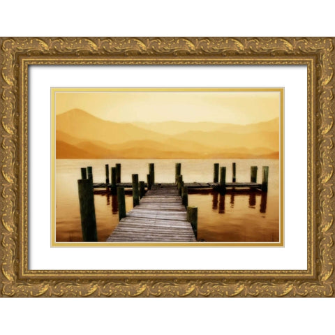 Serenity I Gold Ornate Wood Framed Art Print with Double Matting by Hausenflock, Alan