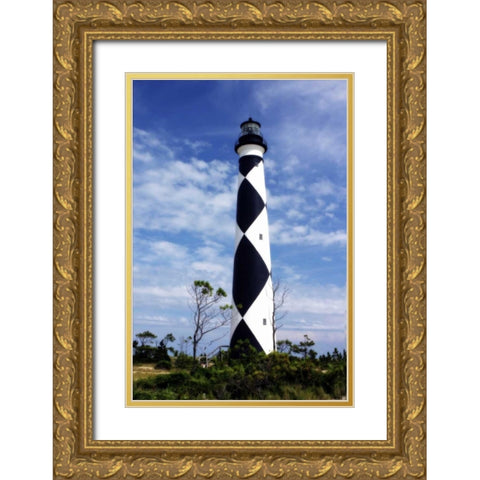 Cape Lookout Light Gold Ornate Wood Framed Art Print with Double Matting by Hausenflock, Alan