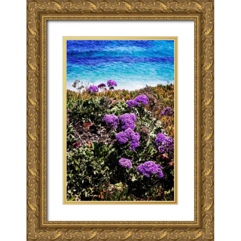 La Jolla Beach I Gold Ornate Wood Framed Art Print with Double Matting by Hausenflock, Alan