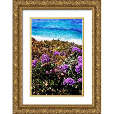 La Jolla Beach II Gold Ornate Wood Framed Art Print with Double Matting by Hausenflock, Alan