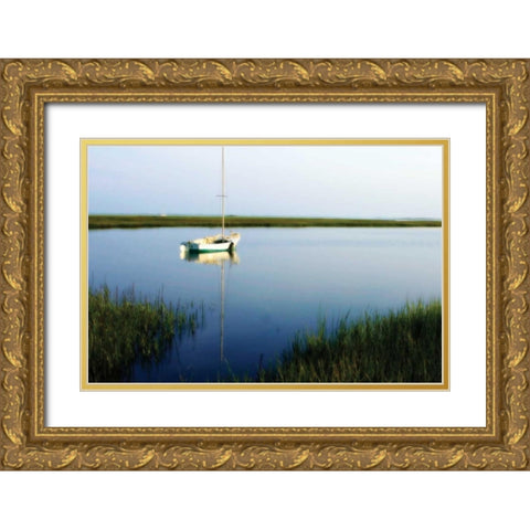 A Still Morning I Gold Ornate Wood Framed Art Print with Double Matting by Hausenflock, Alan
