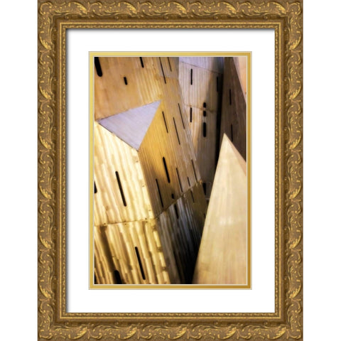 Burnished Modern I Gold Ornate Wood Framed Art Print with Double Matting by Hausenflock, Alan