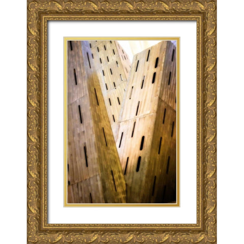 Burnished Modern II Gold Ornate Wood Framed Art Print with Double Matting by Hausenflock, Alan