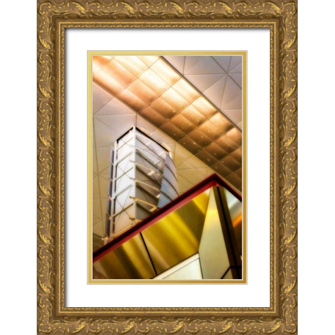 Steel and Light II Gold Ornate Wood Framed Art Print with Double Matting by Hausenflock, Alan