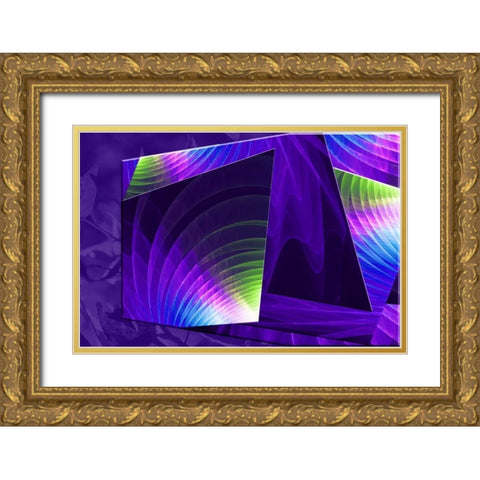 Colorful Planes II Gold Ornate Wood Framed Art Print with Double Matting by Hausenflock, Alan