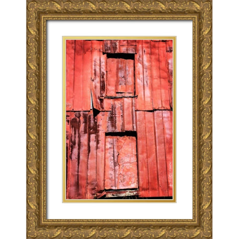 Old Tobacco Barn II Gold Ornate Wood Framed Art Print with Double Matting by Hausenflock, Alan