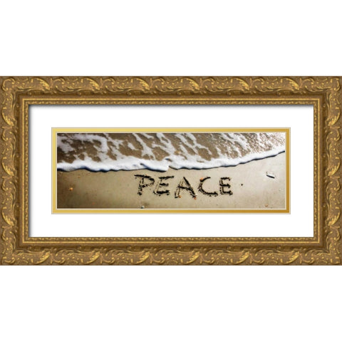 Peace Gold Ornate Wood Framed Art Print with Double Matting by Hausenflock, Alan