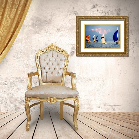 Light Air at Sunset I Gold Ornate Wood Framed Art Print with Double Matting by Hausenflock, Alan