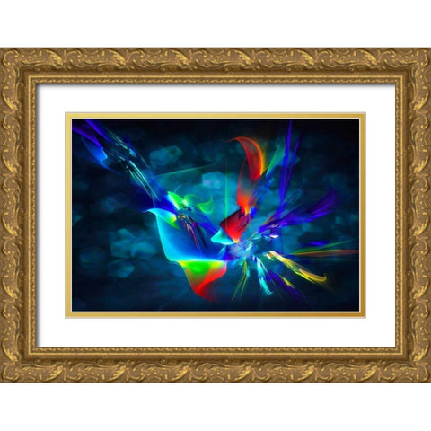 Frenzy I Gold Ornate Wood Framed Art Print with Double Matting by Hausenflock, Alan