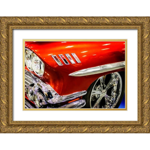 Impressive Impala Gold Ornate Wood Framed Art Print with Double Matting by Hausenflock, Alan