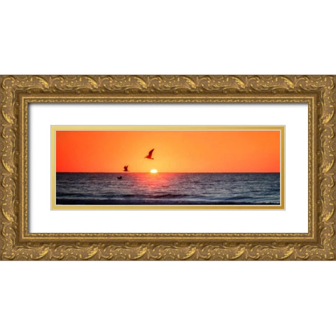 Masonboro Inlet Sunrise I Gold Ornate Wood Framed Art Print with Double Matting by Hausenflock, Alan