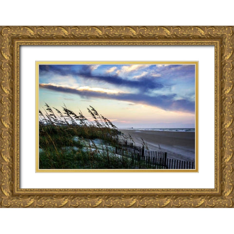 A Disappearing Sunset II Gold Ornate Wood Framed Art Print with Double Matting by Hausenflock, Alan