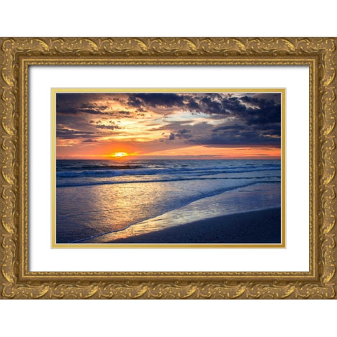 Sunrise Above The Sea II Gold Ornate Wood Framed Art Print with Double Matting by Hausenflock, Alan