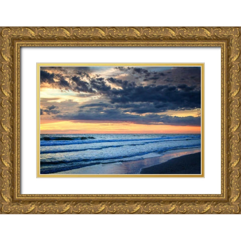 Sunrise Above The Sea III Gold Ornate Wood Framed Art Print with Double Matting by Hausenflock, Alan