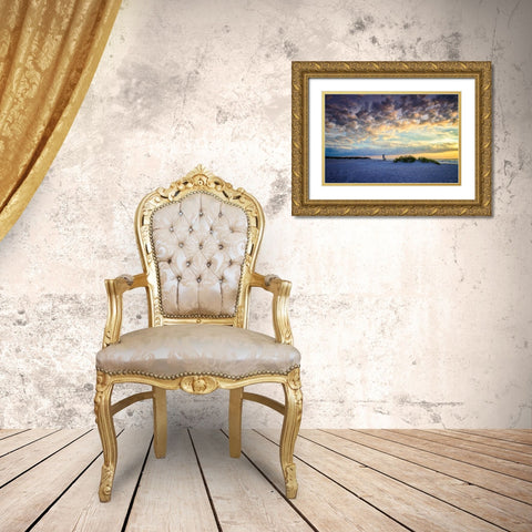 Late Summer Sunrise III Gold Ornate Wood Framed Art Print with Double Matting by Hausenflock, Alan