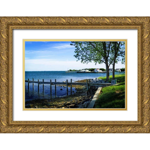 On The Chesapeake II Gold Ornate Wood Framed Art Print with Double Matting by Hausenflock, Alan