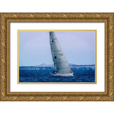 Sailing at Dusk I Gold Ornate Wood Framed Art Print with Double Matting by Hausenflock, Alan