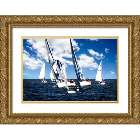 A Perfect Sail I Gold Ornate Wood Framed Art Print with Double Matting by Hausenflock, Alan