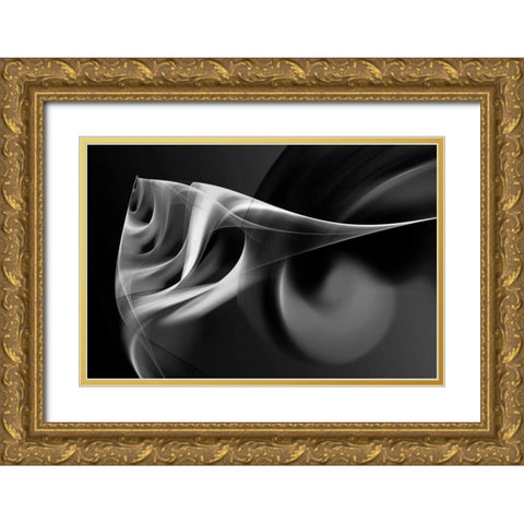 Convergent Shapes I Gold Ornate Wood Framed Art Print with Double Matting by Hausenflock, Alan