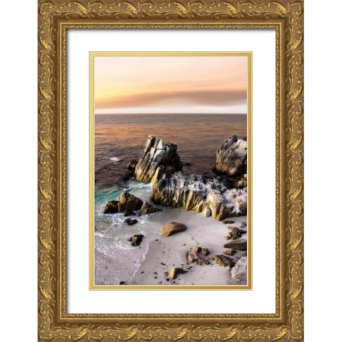 Lovers Point Sunset V Gold Ornate Wood Framed Art Print with Double Matting by Hausenflock, Alan