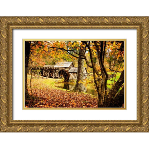 Mabry Mill II Gold Ornate Wood Framed Art Print with Double Matting by Hausenflock, Alan