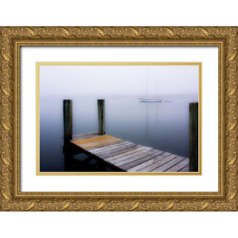 Stillness on the Water I Gold Ornate Wood Framed Art Print with Double Matting by Hausenflock, Alan