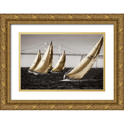 Heading Up I Gold Ornate Wood Framed Art Print with Double Matting by Hausenflock, Alan