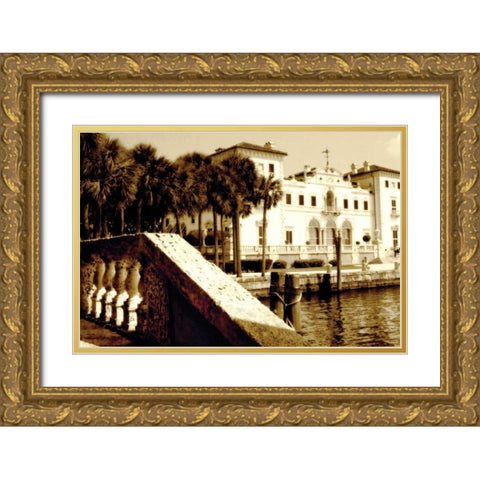 Vizcaya II Gold Ornate Wood Framed Art Print with Double Matting by Hausenflock, Alan