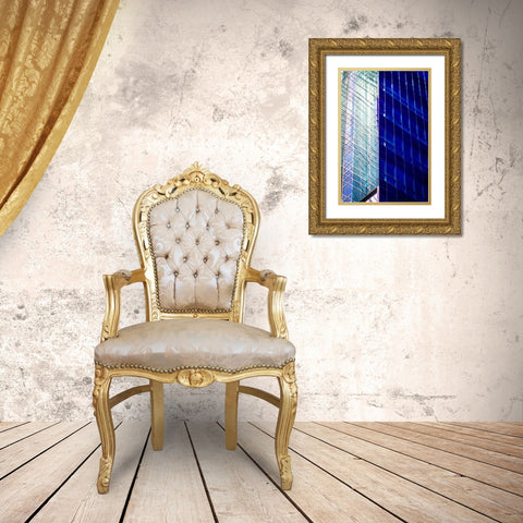 Blue Tower II Gold Ornate Wood Framed Art Print with Double Matting by Hausenflock, Alan