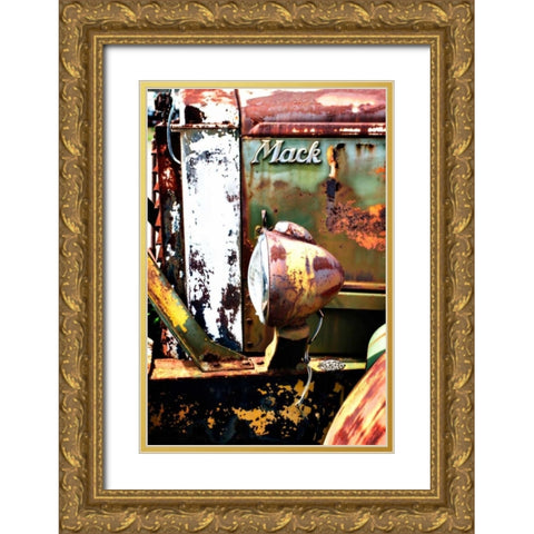 Rusty Old Truck III Gold Ornate Wood Framed Art Print with Double Matting by Hausenflock, Alan