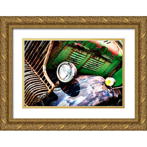 Rusty Old Truck VII Gold Ornate Wood Framed Art Print with Double Matting by Hausenflock, Alan
