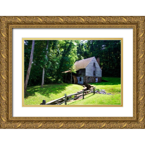 18th Century Grist Mill I Gold Ornate Wood Framed Art Print with Double Matting by Hausenflock, Alan