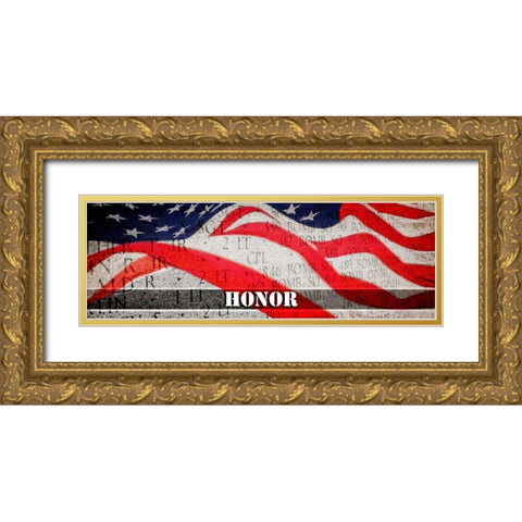 Honor Gold Ornate Wood Framed Art Print with Double Matting by Hausenflock, Alan