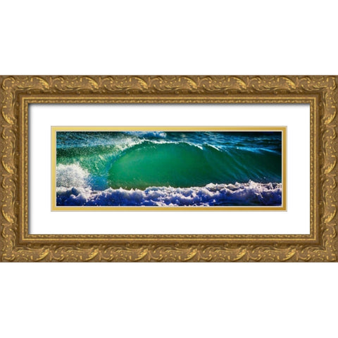 Breaking Wave II Gold Ornate Wood Framed Art Print with Double Matting by Hausenflock, Alan