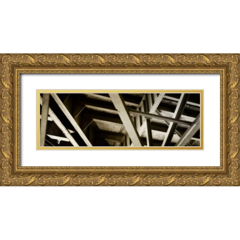 Structure II Gold Ornate Wood Framed Art Print with Double Matting by Hausenflock, Alan