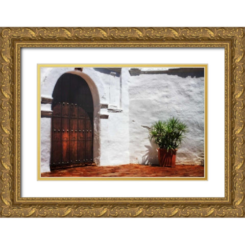 Old California Mission II Gold Ornate Wood Framed Art Print with Double Matting by Hausenflock, Alan