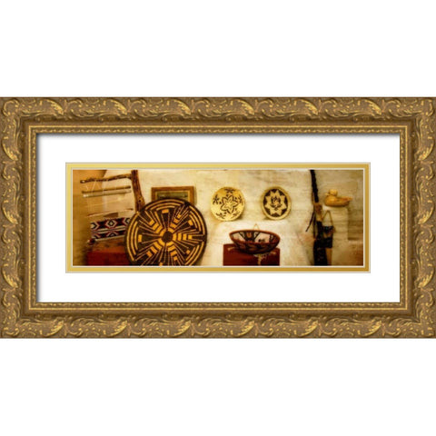 American Indian Craft II Gold Ornate Wood Framed Art Print with Double Matting by Hausenflock, Alan