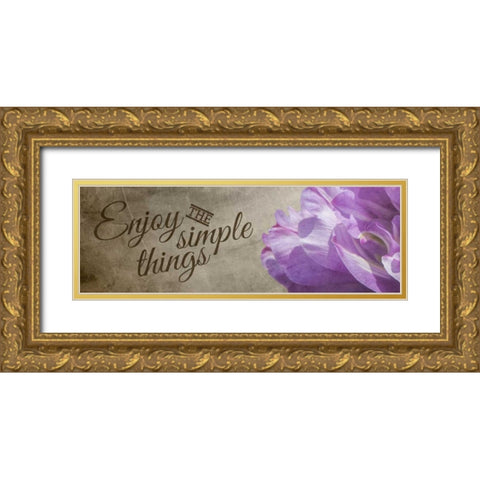 Simple Things Gold Ornate Wood Framed Art Print with Double Matting by Hausenflock, Alan