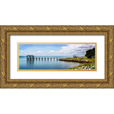 Thorofare Bay II Gold Ornate Wood Framed Art Print with Double Matting by Hausenflock, Alan