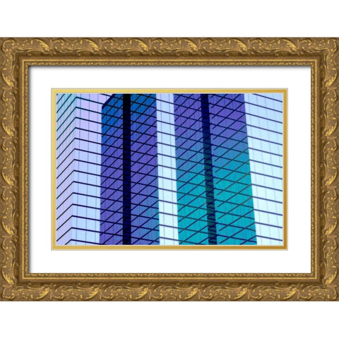 Glass and Steel II Gold Ornate Wood Framed Art Print with Double Matting by Hausenflock, Alan