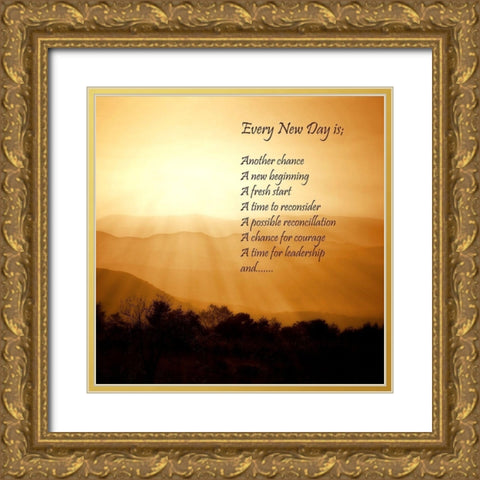 Every New Day Gold Ornate Wood Framed Art Print with Double Matting by Hausenflock, Alan