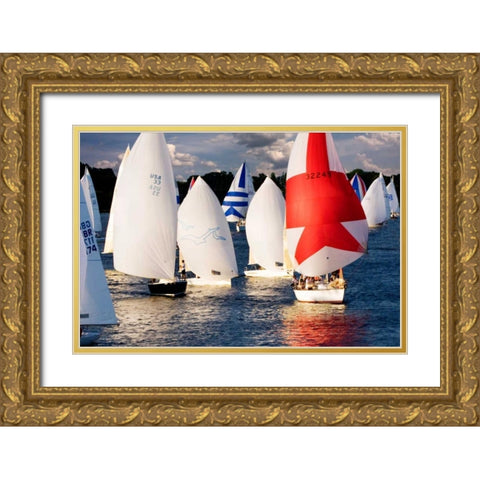 After the Race I Gold Ornate Wood Framed Art Print with Double Matting by Hausenflock, Alan