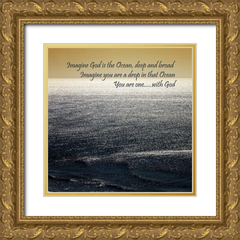 Gods Ocean Gold Ornate Wood Framed Art Print with Double Matting by Hausenflock, Alan