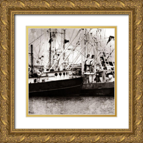 Cape May Fleet I Gold Ornate Wood Framed Art Print with Double Matting by Hausenflock, Alan