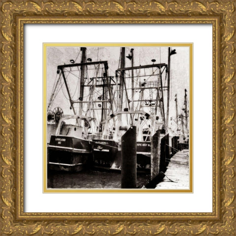 Cape May Fleet II Gold Ornate Wood Framed Art Print with Double Matting by Hausenflock, Alan