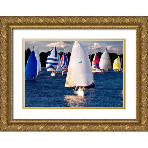 After the Race II Gold Ornate Wood Framed Art Print with Double Matting by Hausenflock, Alan