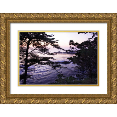 Carmel Highlands Sunset I Gold Ornate Wood Framed Art Print with Double Matting by Hausenflock, Alan