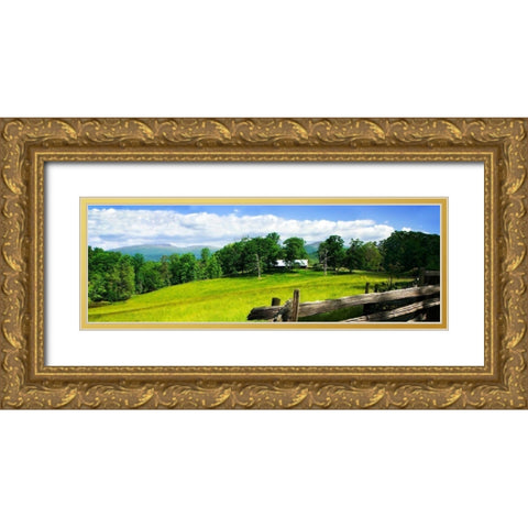 Crozet Mountains II Gold Ornate Wood Framed Art Print with Double Matting by Hausenflock, Alan